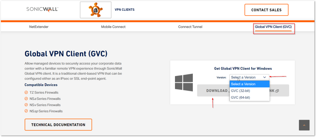 Picture of: How can I download SonicWall Global VPN Client (GVC) for Windows